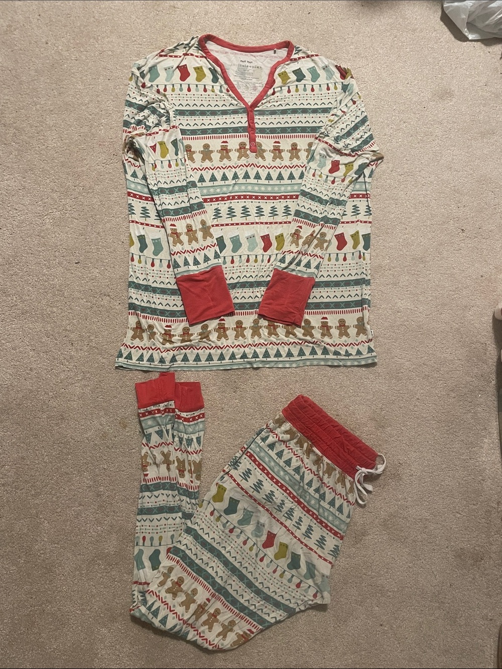 Little Sleepies Holiday Pajama Set - Small